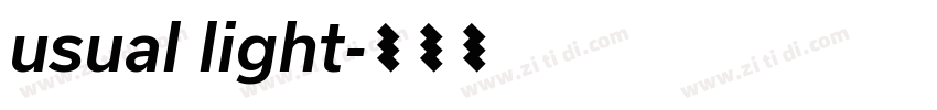 usual light字体转换